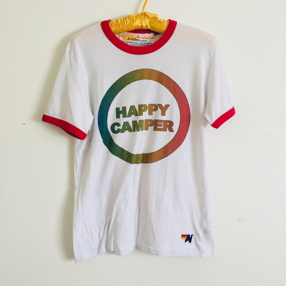 Aviator Nation Happy Camper Firefly Concert Tee S